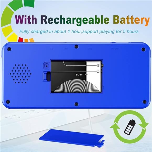 Handheld Game Console for Kids Preloaded 270 Classic Retro Games (Blue) - Picture 5 of 7